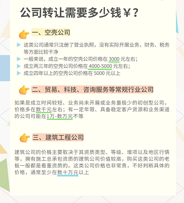 北京公司转让一般多少钱-北京公司转让具体费用明细详解