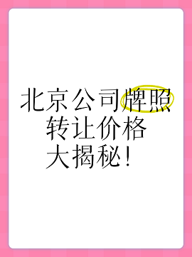 北京公司执照转让价格是多少-北京公司执照转让具体费用详解